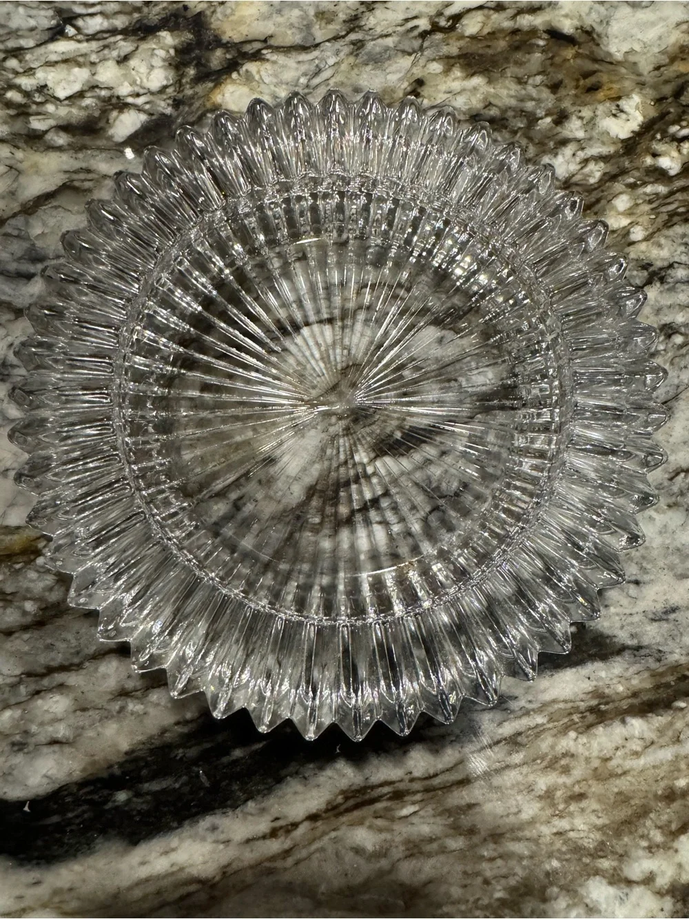 Clear Pressed Glass Decorative bottle holder - Home Dining